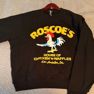 Madhappy Black Crewneck Sweater with Roscoe's Design